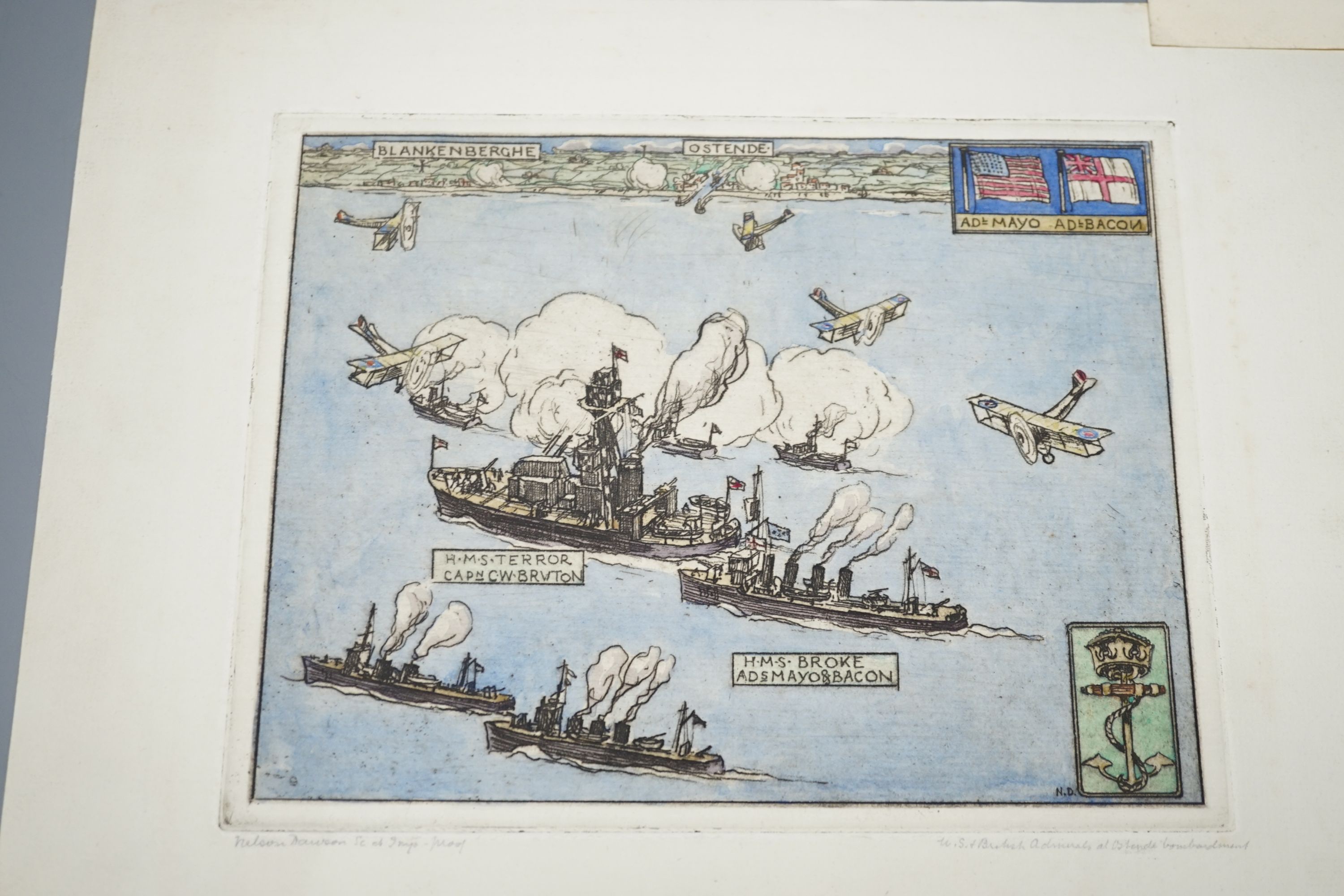 Nelson Dawson (1859-1941), etchings and a drawing